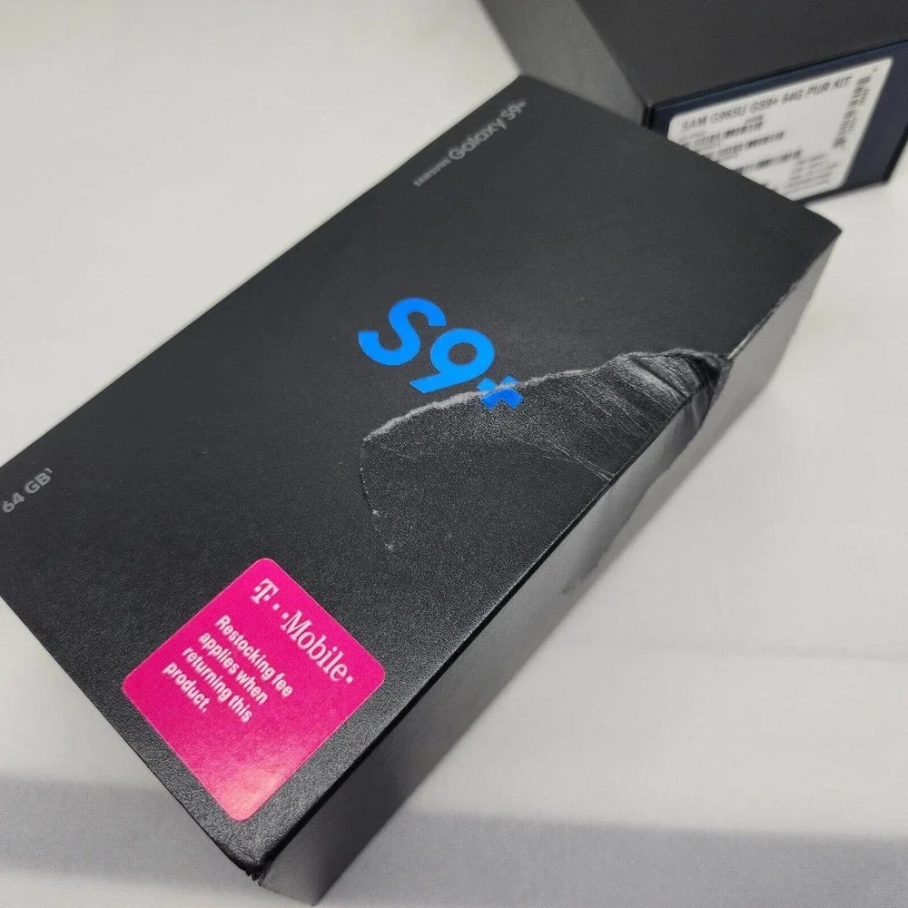 Samsung Galaxy S9+ 64GB T-Mobile SM-G965U EMPTY BOX *UPPER COVER TORN*